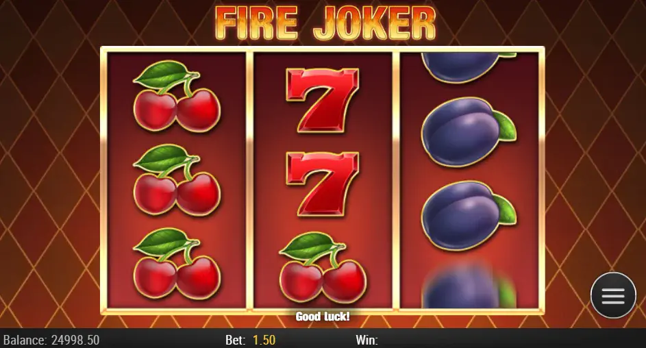 Interfejs slotu Fire Joker